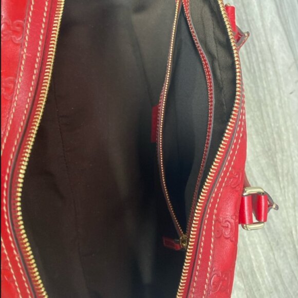 Gucci Boston Heart Lock Joy in Red Guccissima Leather Handbag - Picture 10 of 13